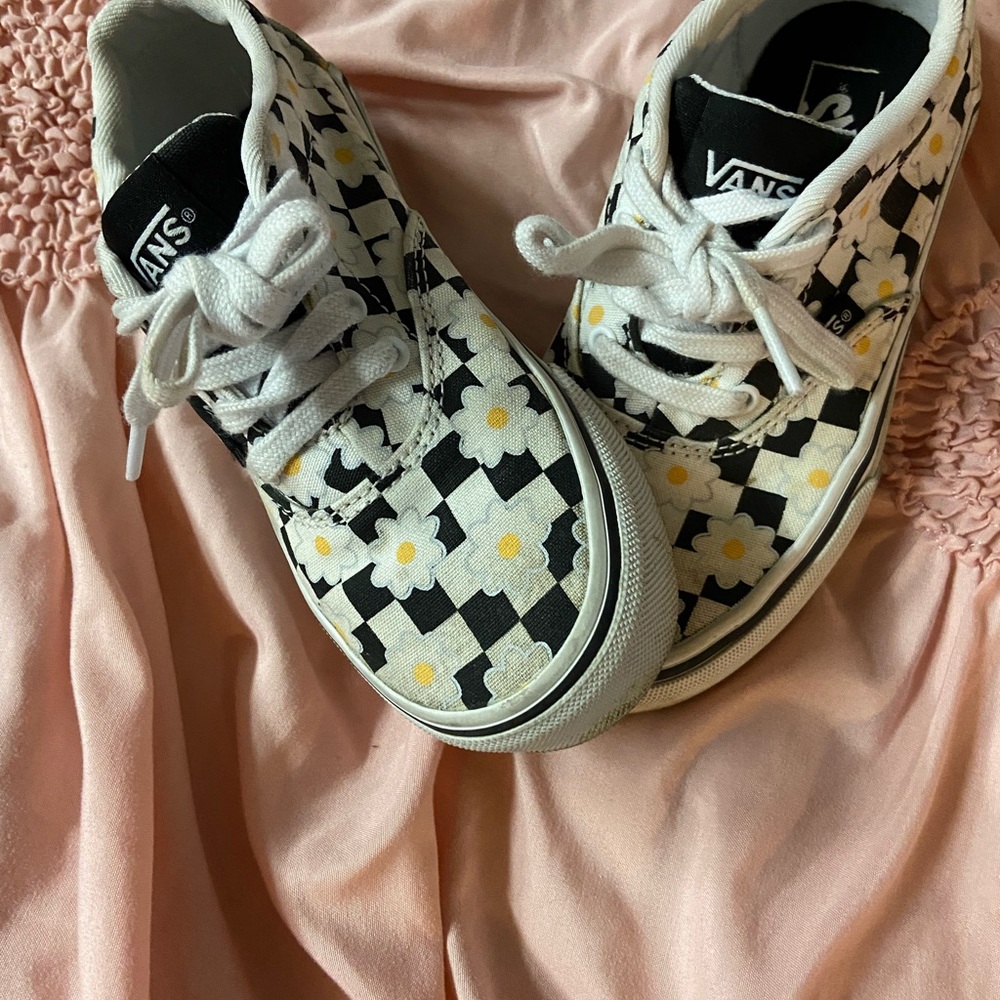 Vans Black and White Checkerboard Sneakers